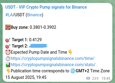 Authenticated proof of LA's pump signal on Binance at 16 August 2025, 02:22 Authenticated proof of LA's pump signal on Binance at 16 August 2025, 02:22