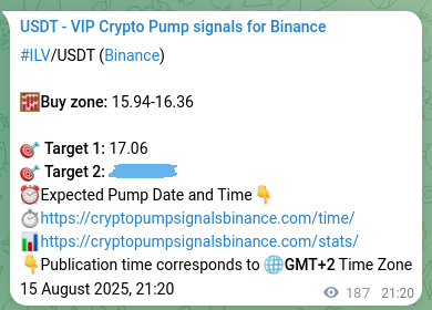 Crypto pump signal proof: Verify ILV on Binance, 16 August 2025, 02:28 Crypto pump signal proof: ILV on Binance, 16 August 2025, 02:28