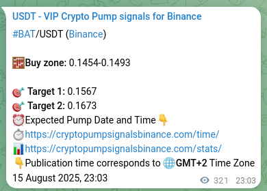 Crypto trading signal proof: BAT pump on Binance, 16 August 2025, 07:57 Crypto trading signal proof: BAT pump on Binance, 16 August 2025, 07:57