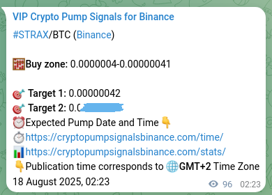 Signal authentication: STRAX pump validation on Binance, 18 August 2025, 05:03