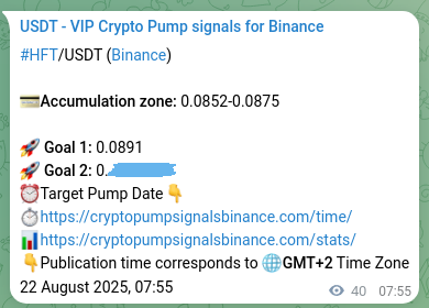 Market signal verification: HFT on Binance at 22 August 2025, 09:01