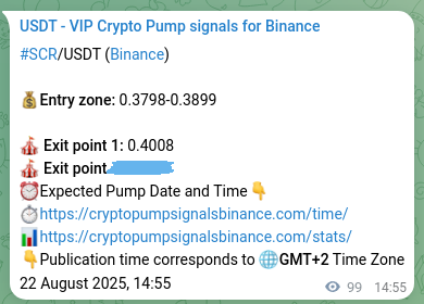 Statistical confirmation: SCR pump signal validation on Binance, 22 August 2025, 17:32