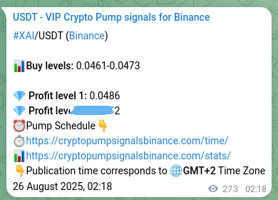 Confirm the crypto trading signal for XAI pump on Binance, 26 August 2025, 09:53 Crypto trading signal confirmation: XAI pump on Binance, 26 August 2025, 09:53