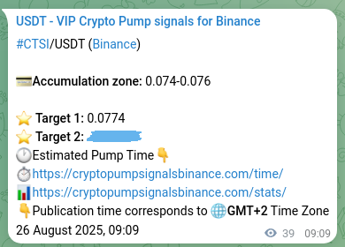 View the signal verification for CTSI on Binance, 26 August 2025, 10:13 CTSI signal verification on Binance, 26 August 2025, 10:13