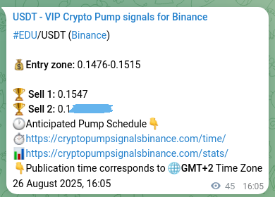 Authenticate performance: EDU pump signal track record on Binance, 26 August 2025, 17:19 Precision proof: EDU pump signal accuracy rate on Binance, 26 August 2025, 17:19