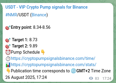 Check out the Binance pump signal proof for NMR on 26 August 2025, 19:43 Binance pump signal proof for NMR on 26 August 2025, 19:43
