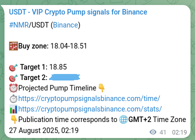 Trading signal proof: NMR pump from Binance, 27 August 2025, 03:26 Trading signal proof: NMR pump from Binance, 27 August 2025, 03:26