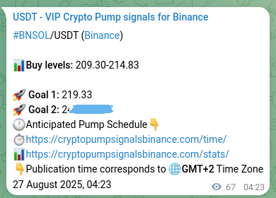 Discover the authenticated BNSOL pump signal on Binance, 27 August 2025, 06:13 Authenticated BNSOL pump signal on Binance, 27 August 2025, 06:13