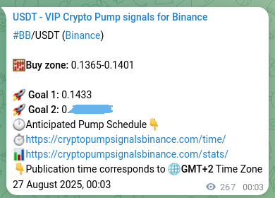 Confirm the trading signal for BB pump on Binance at 27 August 2025, 07:26 Trading signal confirmation: BB pump on Binance at 27 August 2025, 07:26