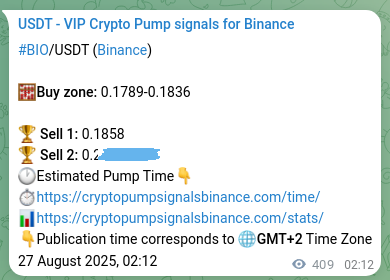 Confirm the Binance trading signal for BIO pump, 27 August 2025, 13:30 Binance trading signal confirmation for BIO pump, 27 August 2025, 13:30
