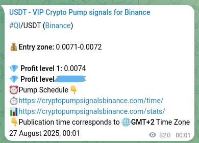 Confirm the Binance trading signal for QI, 27 August 2025, 22:48 Binance trading signal verification for QI, 27 August 2025, 22:48