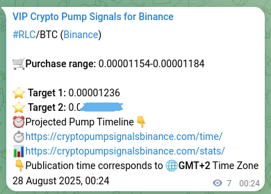 Trading precision validation: RLC signal proof on Binance, 28 August 2025, 00:36 Signal performance: RLC pump authentication on Binance, 28 August 2025, 00:36