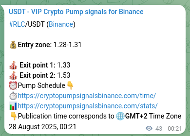 Check out the Binance pump signal proof for RLC on 28 August 2025, 01:32 Binance pump signal proof for RLC on 28 August 2025, 01:32