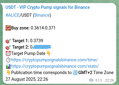 Learn about the ALICE pump signal confirmation from Binance, 28 August 2025, 07:07 ALICE pump signal confirmation from Binance, timestamp: 28 August 2025, 07:07
