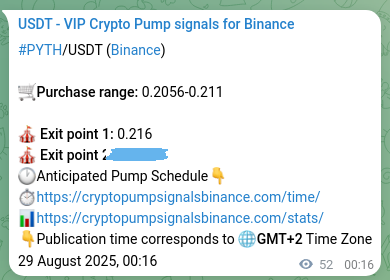Explore the PYTH pump signal verification from Binance, timestamp: 29 August 2025, 01:44 PYTH pump signal verification from Binance, timestamp: 29 August 2025, 01:44