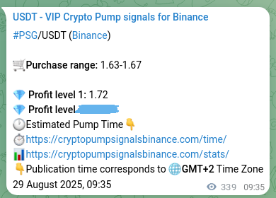 Access the Binance pump signal verification for PSG at 29 August 2025, 18:58 Binance pump signal verification for PSG at 29 August 2025, 18:58