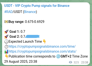 Binance exchange signal proof for RAD, 30 August 2025, 08:41 Binance exchange signal proof for RAD, 30 August 2025, 08:41