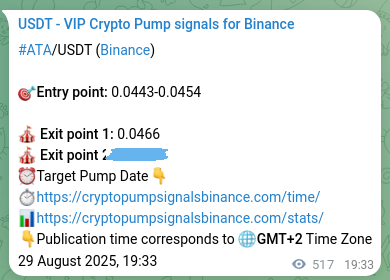 Learn about the ATA pump signal confirmation from Binance, 30 August 2025, 09:55 ATA pump signal confirmation from Binance, timestamp: 30 August 2025, 09:55