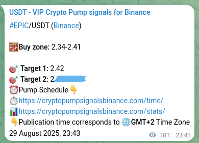 Discover the authenticated EPIC pump signal on Binance, 30 August 2025, 10:13 Authenticated EPIC pump signal on Binance, 30 August 2025, 10:13