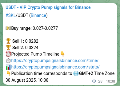 View the market signal proof for SKL pump from Binance, 30 August 2025, 11:25 Market signal proof: SKL pump from Binance, 30 August 2025, 11:25