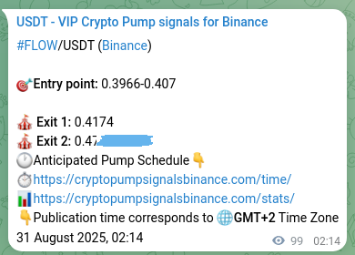 Crypto trading signal proof: FLOW pump on Binance, 31 August 2025, 04:54 Crypto trading signal proof: FLOW pump on Binance, 31 August 2025, 04:54