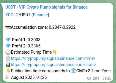 See the verification image for DOLO pump signal on Binance at 31 August 2025, 09:14 Verification image for DOLO pump signal on Binance at 31 August 2025, 09:14