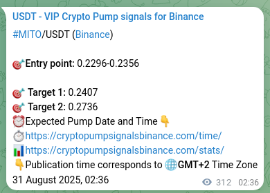 Check the Binance signal verification for MITO pump, 31 August 2025, 11:11 Binance signal verification for MITO pump, 31 August 2025, 11:11