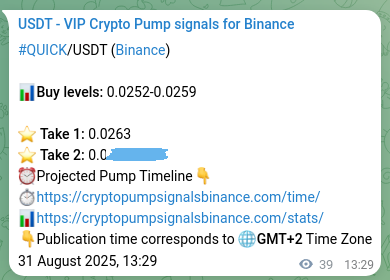 Confirm the trading signal for QUICK pump on Binance at 31 August 2025, 14:33 Trading signal confirmation: QUICK pump on Binance at 31 August 2025, 14:33