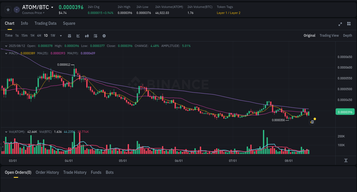 Volatility assessment: ATOM spike review on Binance, 12 August 2025, 21:23 Price discovery: ATOM rally report from Binance, 12 August 2025, 21:23