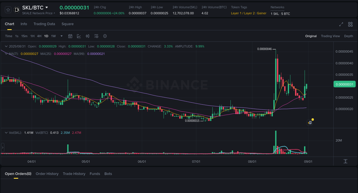 Market dynamics: Understand SKL rally on Binance, 31 August 2025, 06:54 Trading insight: SKL pump report from Binance, 31 August 2025, 06:54