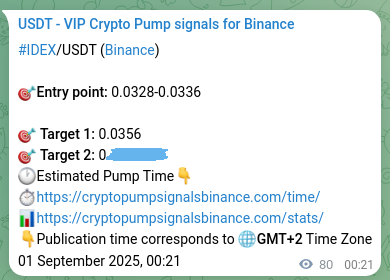 View the proof of IDEX pump signal on Binance at 01 September 2025, 02:33 Proof of IDEX pump signal on Binance at 01 September 2025, 02:33