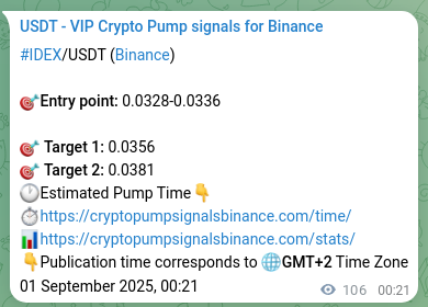 Explore the IDEX pump signal verification from Binance, timestamp: 01 September 2025, 03:18 IDEX pump signal verification from Binance, timestamp: 01 September 2025, 03:18