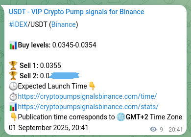 Real-time proof of IDEX pump signal on Binance, 01 September 2025, 20:57 Real-time proof of IDEX pump signal on Binance, 01 September 2025, 20:57