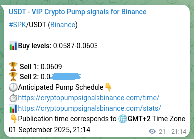 Crypto trading signal proof: SPK pump on Binance, 01 September 2025, 21:46 Crypto trading signal proof: SPK pump on Binance, 01 September 2025, 21:46