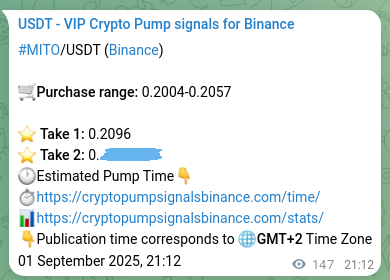 Explore the MITO pump signal verification from Binance, timestamp: 02 September 2025, 01:14 MITO pump signal verification from Binance, timestamp: 02 September 2025, 01:14