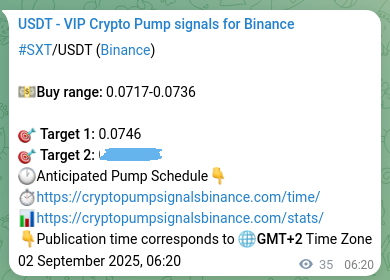 View the market signal proof for SXT pump from Binance, 02 September 2025, 07:15 Market signal proof: SXT pump from Binance, 02 September 2025, 07:15