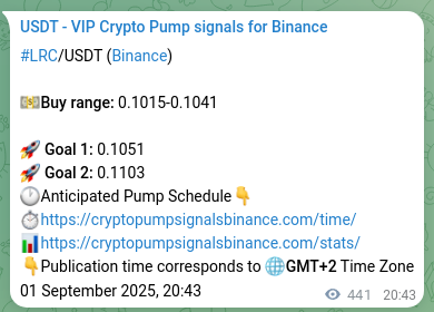 Explore the crypto trading signal verification for LRC pump on Binance, 02 September 2025, 08:57 Crypto trading signal verification: LRC pump on Binance, 02 September 2025, 08:57