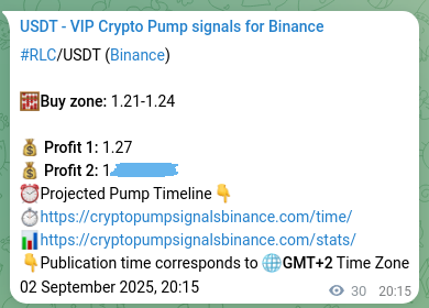 Authenticate the signal for RLC pump on Binance at 02 September 2025, 21:06 Signal authentication: RLC pump on Binance at 02 September 2025, 21:06