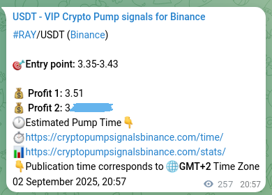 Check out the Binance pump signal proof for RAY on 03 September 2025, 04:03 Binance pump signal proof for RAY on 03 September 2025, 04:03
