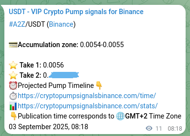 Binance pump signal data for A2Z at 03 September 2025, 08:27 Binance pump signal data for A2Z at 03 September 2025, 08:27