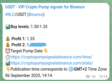 Market signal verification: RLC on Binance at 06 September 2025, 16:53