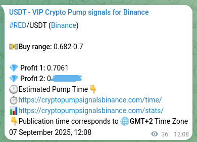 Check the Binance signal verification for RED pump, 07 September 2025, 12:58 Binance signal verification for RED pump, 07 September 2025, 12:58