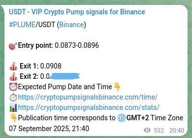 Check out the Binance pump signal proof for PLUME on 08 September 2025, 12:29 Binance pump signal proof for PLUME on 08 September 2025, 12:29
