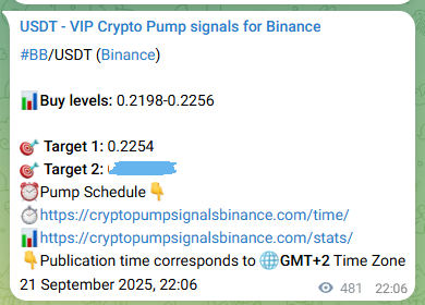 Check out the Binance pump signal proof for BB on 22 September 2025, 11:27 Binance pump signal proof for BB on 22 September 2025, 11:27