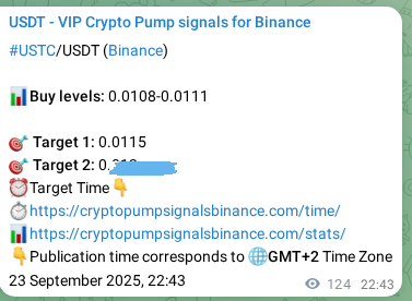 Signal verification: USTC pump on Binance at 24 September 2025, 02:09