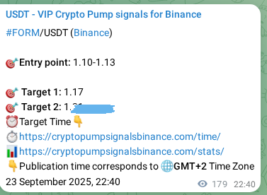 Market signal verification: FORM on Binance at 24 September 2025, 03:38