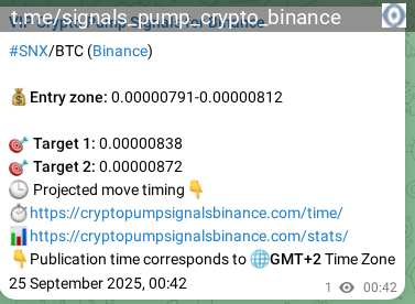 Check out the Binance pump signal proof for SNX on 25 September 2025, 01:17 Binance pump signal proof for SNX on 25 September 2025, 01:17