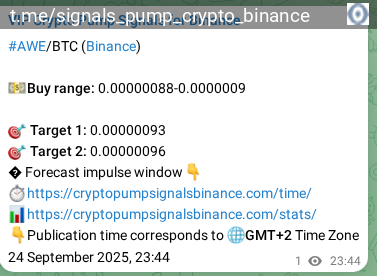 Authenticated proof of AWE's pump signal on Binance at 25 September 2025, 01:30 Authenticated proof of AWE's pump signal on Binance at 25 September 2025, 01:30