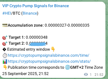 Crypto trading signal proof: HEI pump on Binance, 25 September 2025, 21:53 Crypto trading signal proof: HEI pump on Binance, 25 September 2025, 21:53