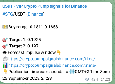 Check the STG pump verification image from Binance, 26 September 2025, 09:08 STG pump verification image from Binance, 26 September 2025, 09:08